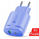 20W PD USB 5V 2A C laadija kahe pordiga seina kiirlaadimine C-t&uuml;&uuml;pi telefoniadapter iPhone 14 13 11 Pro iPad Huawei Xiaomi Samsung jaoks EU Plug