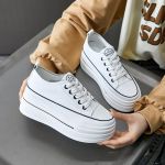 Koznoy 8 cm ehtsast nahast Vulcanize Summer High Brand Mugav kevads&uuml;gis platvorm Vulcanize naiste paksud tossud jalan&otilde;ud 40
