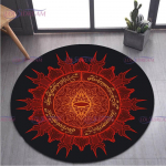 L-Lord R-Ring tr&uuml;kitud &uuml;mmargune vaip Elutoa vaibad P&otilde;rand Vaip Vannimatid Magamistoa Vaip pestav libisemisvastane tulesilma joogamatt Diameter 60cm