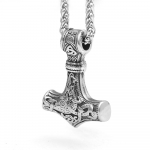 Nordic Viking roostevabast terasest Thori haamer Odin Rune ripats kaelakee meeste ehted 60CM