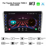 Toyota Avensis T250 2 2003-2009 jaoks koos nupu nupuga Android autoraadio multimeediumipleier Navigatsioon stereo GPS 2 Din Carplay 2+32GB 2+32GB