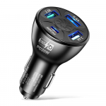 Pd 20w autolaadija &uuml;likiire laadimisadapter 4 pordi t&uuml;&uuml;p C USB iPhone 14 Pro Max 13 12 11 Ipad Airpods Huawei Oneplus jaoks valge
