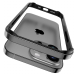 Luksuslik metallist kaitse&uuml;mbris iPhone 15 Pro Max 14 Plus 13 12 Mini 11 SE 2022 2020 silikoonist pehmest p&otilde;rutuskindlast telefonitarvikust For iPhone11 Pro Max must