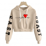 Naiste kapuuts Peene mustriga pikkade varrukatega sooniku mansett Tuulekindel hingav kirjaga s&uuml;dametr&uuml;kk L khaki