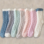 7 paari fuzzy p&otilde;randasokke, mugavad ja soojad Mid Tube sokid, naiste sukad ja sukad 7 Pair /set( One-size)