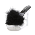 Naiste Stiletto Kingad L&auml;bipaistvad Kristall Karvased Seksikad Moodsad Sandaalid 14cm Konts 4cm Platvorm WZ 41 gray