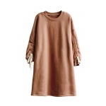 Teismeliste talvine pikk kleit 6-14-aastastele t&uuml;drukutele Paks vabaaja kampsun soe mood roosa kleidid lasteriided 6T roosa