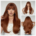 ALAN EATON Long Brown Blond Ombre s&uuml;nteetilised parukad tukkidega Laineline lokkis parukas Kuumakindel kiust parukas naistele Igap&auml;evane Cosplay pidu