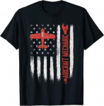 Lennukite mehaanik American Flag Lennuki Lennutehnik Unisex T-s&auml;rk S