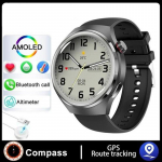 2023. aasta uus NFC nutikell meeste h&auml;&auml;lk&otilde;nede spordikellad GT4 Pro Compass GPS Tracker veekindel nutikell silicone strap must