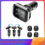 1-osaline auto TPMS juhtmevaba TPMS digitaalne rehvir&otilde;hu h&auml;ires&uuml;steem 4 v&auml;list andurit Tire pressure detector must