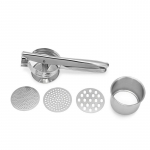 Kolm-&uuml;hes roostevabast terasest kartulipuksur, manuaalne roostevabast terasest mahlapress h&otilde;be