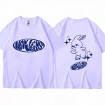 NewJeans Bunny Print T-s&auml;rk Mood Kpop Armsad T-s&auml;rgid Unisex Naiste Korea l&uuml;hikeste varrukatega &uuml;lisuur vaba vabaaja puuvillane T-s&auml;rk T&auml;navar&otilde;ivad S