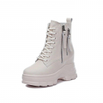 Kevad S&uuml;gis Ehtsast Nahast Kingad Naiste Tossud Mood Naiste Kingad K&otilde;rgust Suurendavad 9cm Must Beež 39