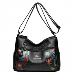 Keskealiste naiste suure mahutavusega kott Pehmest nahast &otilde;lakott emale must