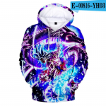 Kevad-s&uuml;gis Anime 3D Prinditud Pusad Meeste/naiste dressipluus Goku taskukapuuts Mood Streetwear Goku dressi&uuml;likond Suured topid L