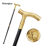 Kuldne m&ouml;irgav karupea lill Totem Reljeef jalutuskepp Moodne jalutuskepp Gentleman Crosier Knob jalutuskepp 93cm mitmev&auml;rviline