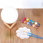 DIY 3D Space Moon &ouml;&ouml;valgusti, kunstitarbed Kunsti- ja k&auml;sit&ouml;&ouml;komplekt 8&ndash;12-aastastele lastele, m&auml;nguasjad, t&uuml;drukud, poisid, s&uuml;nnip&auml;evakingitus 10CM+12 color paint 2 brushes