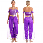 Naiste printsessi kost&uuml;&uuml;mide komplekt, litrid, pikad laiad p&uuml;ksid, karnevali cosplay peo tants, uhke kleit XXL lilla