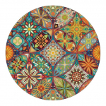 Mandala Lillevaip Lastetuba Kodukaunistus Matid &Uuml;mar vaip Elutuba Libisemisvastane Pestav Vaip Arvutitoolid Matt 40cm