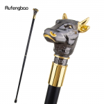 Must Kuldh&auml;rg karja h&auml;rjav&otilde;itlus jalutuskepp, moe jalutuskepp Gentleman Crosier nupp jalutuskepp 93cm