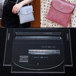 4 t&uuml;kki akr&uuml;&uuml;list k&auml;ekottide mustriga &scaron;abloonid mallid, nahast k&auml;sit&ouml;&ouml;tarbed