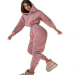 1 komplekt Dressip&uuml;ksid &Uuml;hev&auml;rvilised elastne v&ouml;&ouml;koht Kapuutsiga spordir&otilde;ivad Talvine avara soonikuga mansett kapuutsiga p&uuml;ksid M roheline