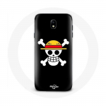 Musta taustaga &uuml;mbris Samsung Galaxy S5 One Piece Manga Skull jaoks