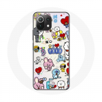 Coque pour Xiaomi Mi 11 Lite BTS Bangtan Sonyeondan BT21 Van Tata Chimmy Cooky Rj Koya Mang Et Shooky