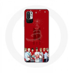 &Uuml;mbris Xiaomi Poco M3 Pro BTS Bangtan Boysi punase taustaga j&otilde;ulukingituseks 2023