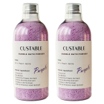 All-day customizable 1000ml foam bath bomb, mega-capacity powder-type bath bomb, purple, 2 pieces