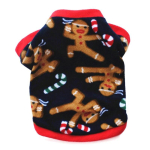 Christmas Dog Clothes For Small Dogs Winter Warm Pet outfit Snowflake Snowman Print Puppy Cat Clothing Chihuahua Yorkies Coat XS black