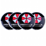 4tk/komplekt 56,5mm 2,2'' Biohazard Resident Evil Umbrella Corporation logo Autode autom&auml;rk Ratta keskosa rummukorgi kleebised must