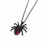 Vintage Red Crystal Spider Ripats Kaelakeed Punk Rock Gothicinsect Animal Choker meestele Boyfriend Gift Party Club Ehted 50cm