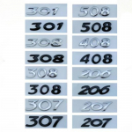 ABS Auto Kirjad Embleem M&auml;rk Kleebis P-eug/eot 206 208 307 308 408 2008 3008 406 407 107 207 4007 4008 5008 Tagaluugi Embleem Tarvikud 301 h&otilde;be