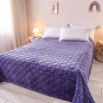 Korallifliisist tekk Linad Tepitud libisemiskindlad Kahekihilised flanelltekid Soojad tekid Vaba aja tekid Konditsioneer Tekid 90*200cm  0.65kg