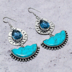 Looduslik Santa Rosa t&uuml;rkiissinine, Iolite 925 Sterling Silver k&otilde;rvar&otilde;ngas 2,84 A2o88