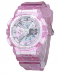 Casio G-Shock Analog Digital Virtual Worlds L&auml;bipaistev roosa mitmev&auml;rviline numbrilauaga kvarts GMA-S110VW-4A 200M naiste k&auml;ekell mitmev&auml;rviline