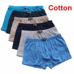 6 pakk meeste puuvillast aluspesu keskealistele noortele bokserid keskmise v&ouml;&ouml;ga lahtised hingavad bokserid 4XL