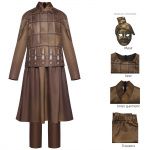 T&auml;iskasvanute Hiina Terracotta Armee Cosplay Kost&uuml;&uuml;m Vest siseosa P&uuml;ksid Maskiga Meestele Naistele Karneval Halloween 3XL