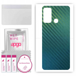 apgo Protective Skin Sticker for the back compatible with Motorola Moto G40 Fusion Dual SIM, Wrap Film, Foil, Vinyl - Pattern Carbon Chameleon CAKA1