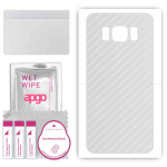 apgo Protective Skin Sticker for the back compatible with Samsung Galaxy S8 Active, Wrap Film, Foil, Vinyl - Pattern Transparent Carbon
