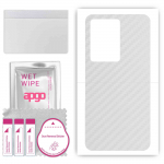 apgo Protective Skin Sticker for the back compatible with Vivo Y78 Global, Wrap Film, Foil, Vinyl - Pattern Transparent Carbon