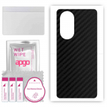 apgo Protective Skin Sticker for the back compatible with Honor 50 Pro, Wrap Film, Foil, Vinyl - Pattern Carbon Black