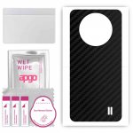 apgo Protective Skin Sticker for the back compatible with ZTE Blade A73 5G, Wrap Film, Foil, Vinyl - Pattern Carbon Black