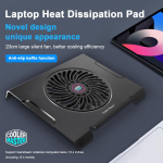 S&uuml;learvuti soojust hajutav s&uuml;learvuti jahuti alus vaikse ventilaatori ja 2 USB-pordiga Toetab kuni 15,4 tolli Air-cooled
