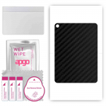 apgo Protective Skin Sticker for the back compatible with Apple iPad Air (2019), Wrap Film, Foil, Vinyl - Pattern Carbon Black