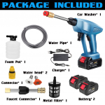 1000W 90BAR juhtmevaba k&otilde;rgsurvepesuri 388VF veep&uuml;stoli pihusti kaasaskantav pesuri vahugeneraator Makiti 18V aku jaoks tumesinine v&auml;rv