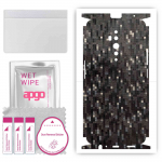apgo Protective Skin Sticker for the back+sides compatible with Oppo Reno2 Z, Full Wrap Film, Foil, Vinyl - Pattern Carbon Black Pixel