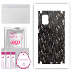 apgo Protective Skin Sticker for the back+sides compatible with Samsung Galaxy M31s, Full Wrap Film, Foil, Vinyl - Pattern Carbon Black Pixel